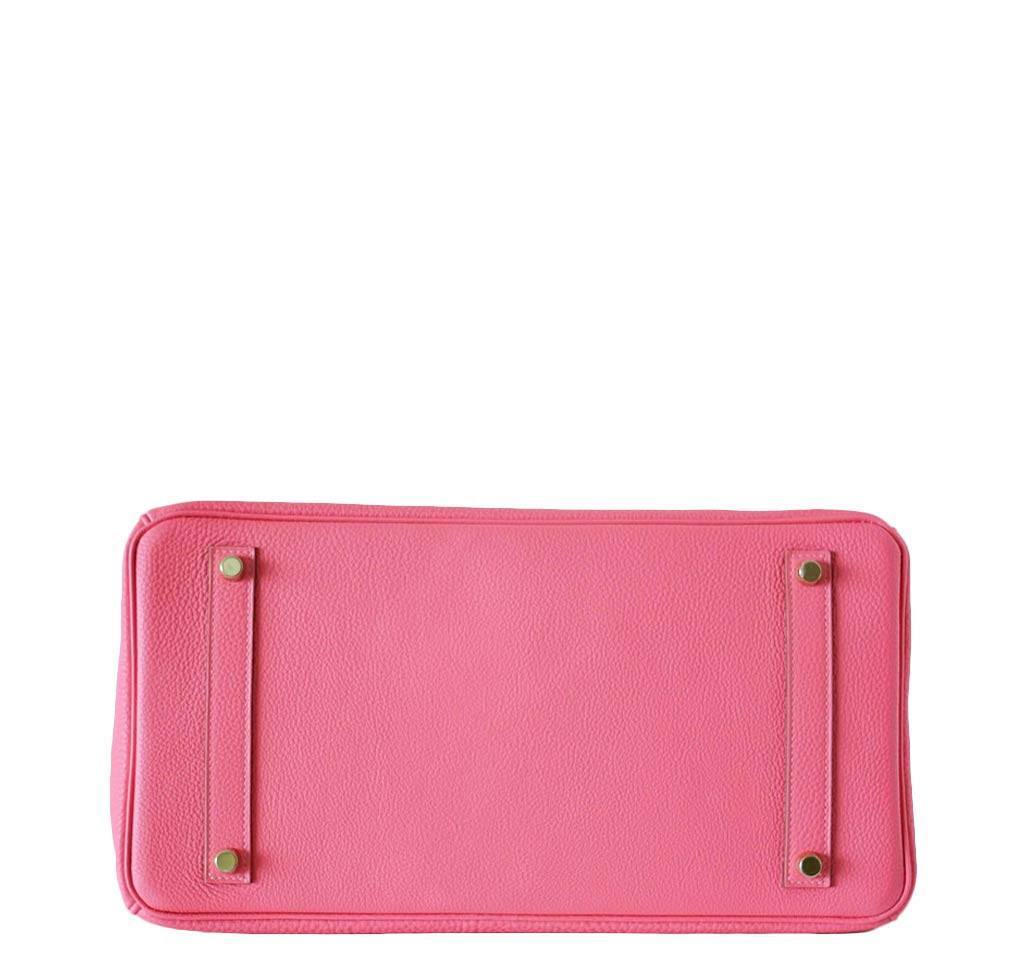 Hermès Birkin 35 Rose Lipstick Bag GHW