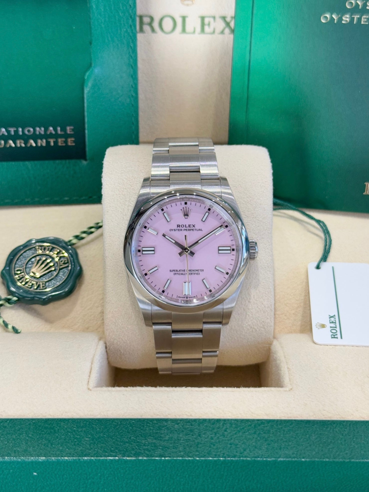 Rolex Oyster Perpetual 36 126000 Candy Pink Dial Watch