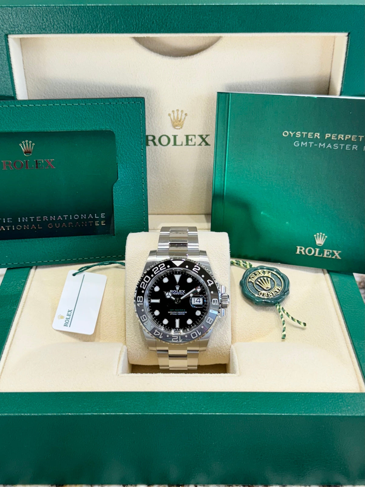 Rolex GMT-Master II 40 126710GRNR Black Dial Watch