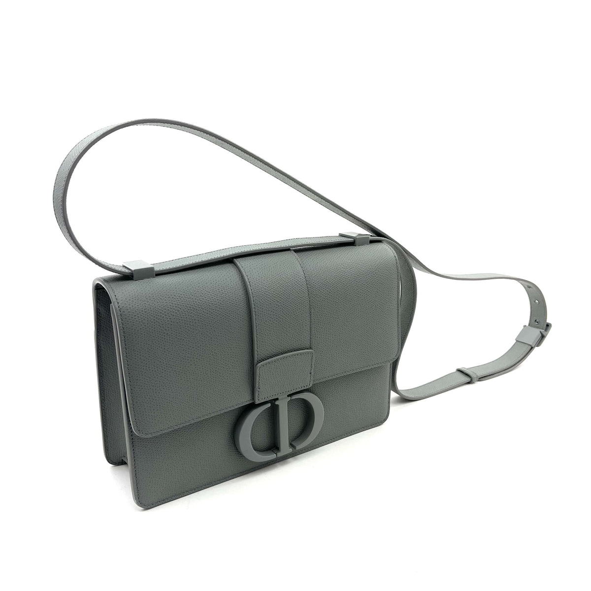 Dior 30 Montaigne Bag Ultramatte Gray Leather