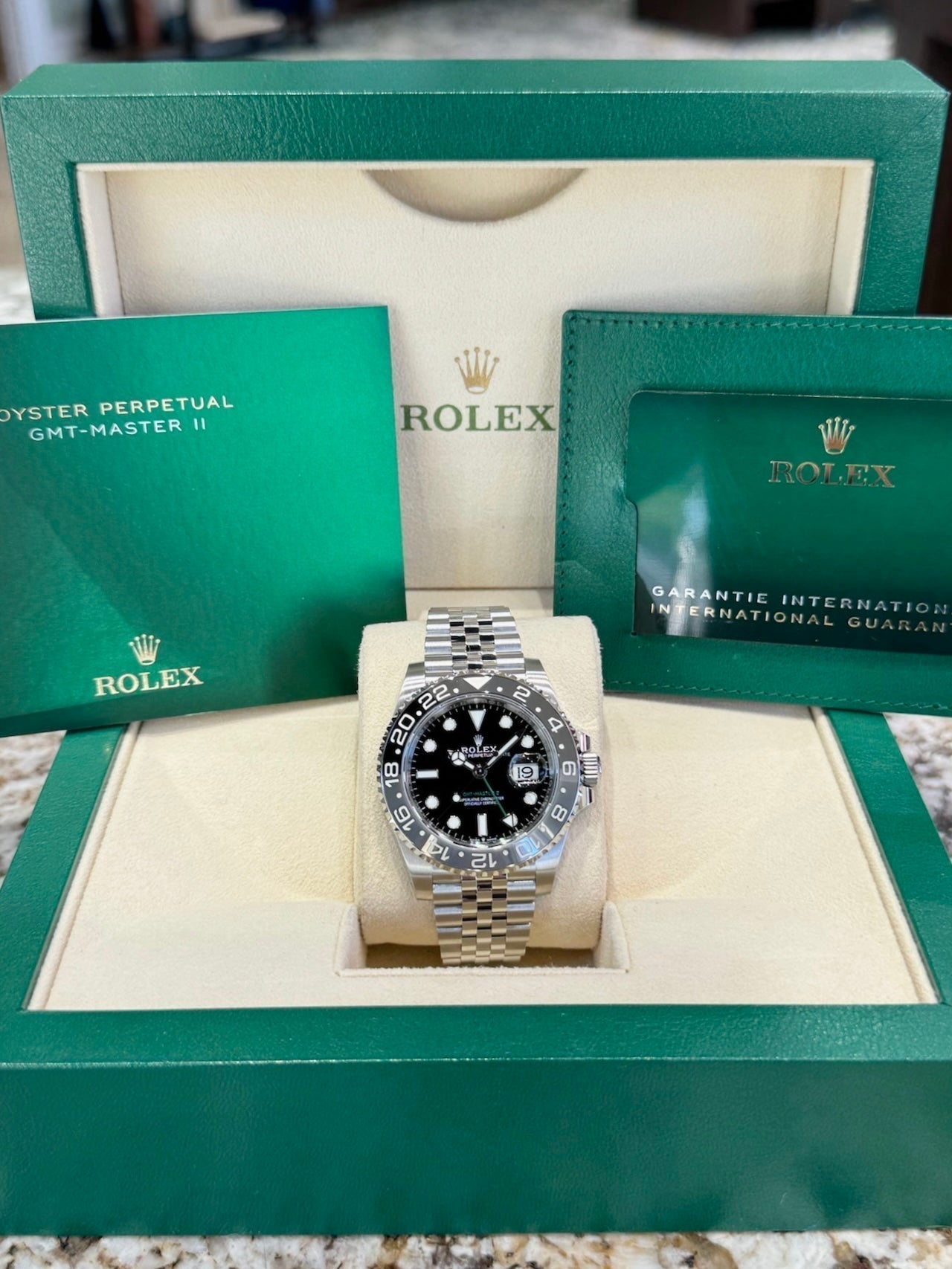 Rolex GMT-Master II 40 126710GRNR Black Dial Watch