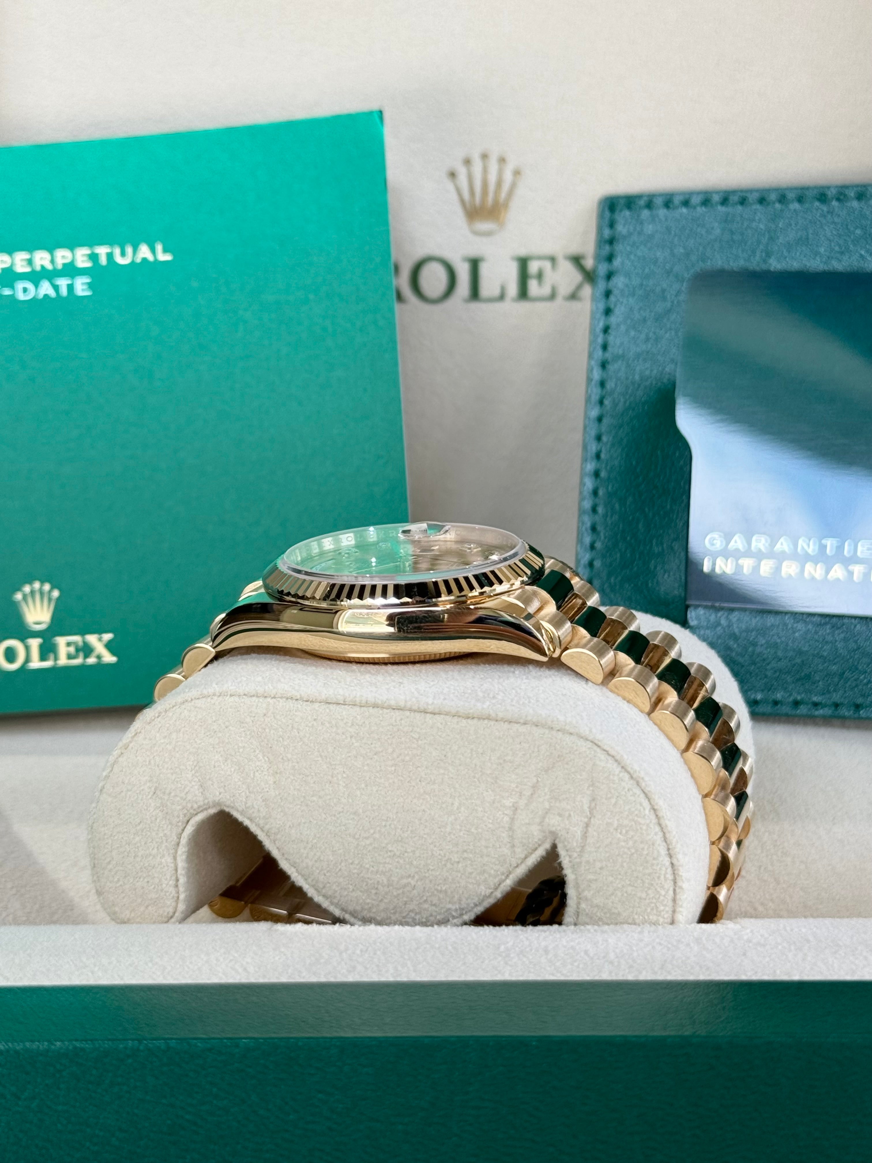 Rolex Day-Date 36 128238 Champagne Diamond Dial Watch