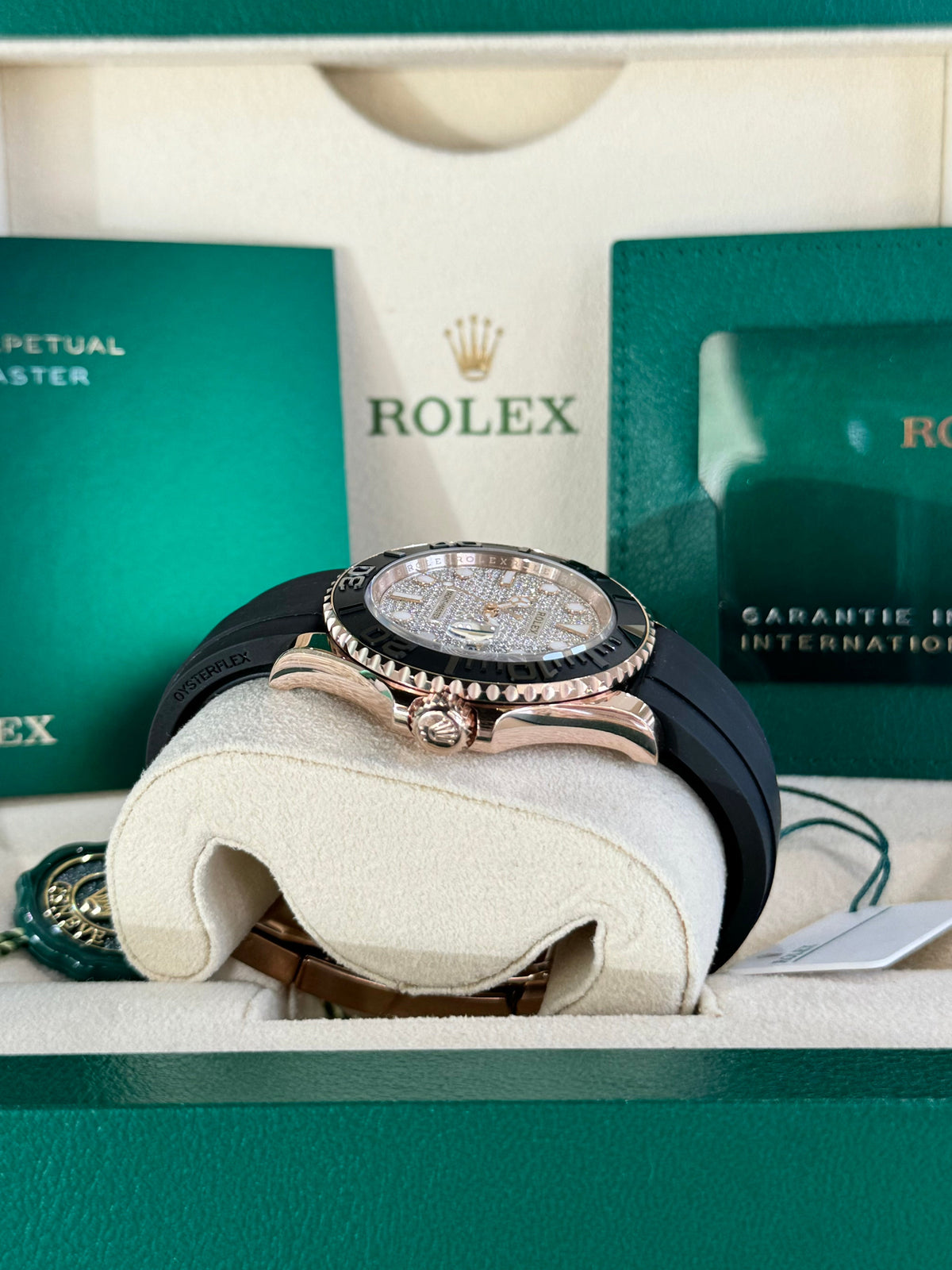 Rolex Yacht-Master 40 126655 Diamond Pave Dial Watch