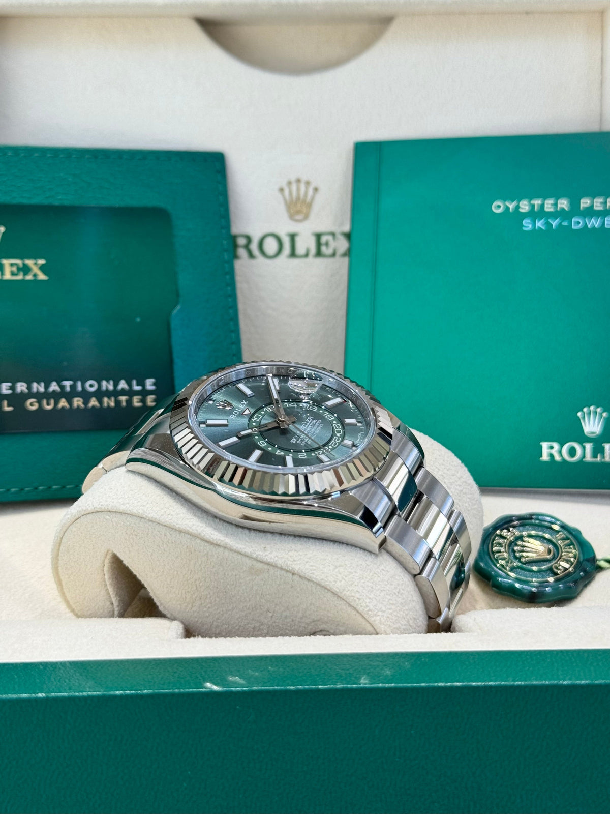 Rolex Sky-Dweller 42 336934 Mint Green Dial Watch