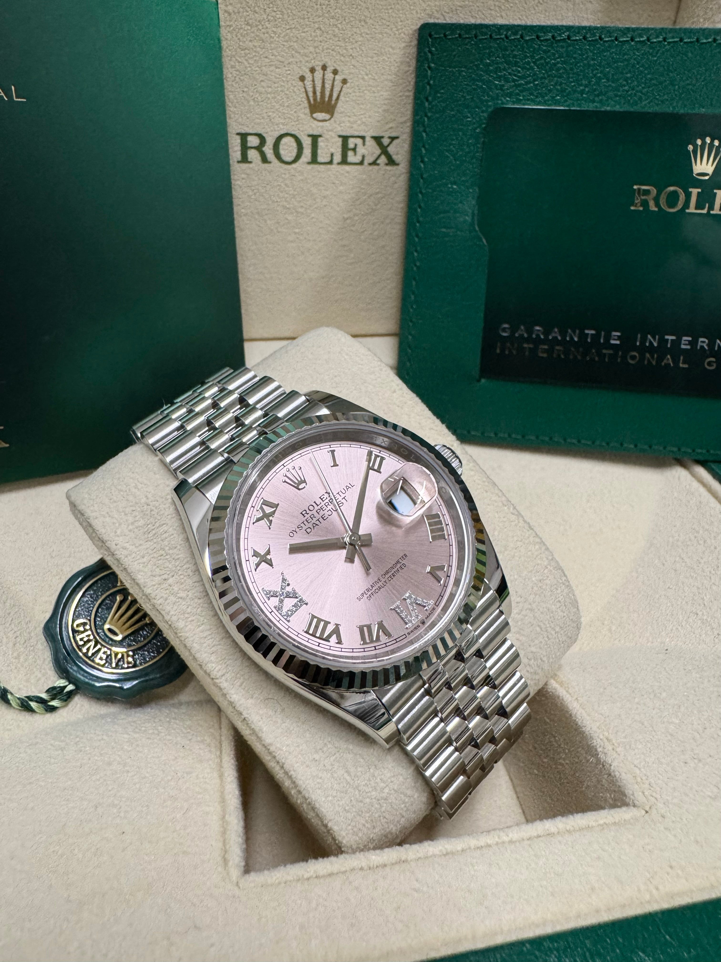 Rolex Datejust 36 126234 Pink Dial Watch