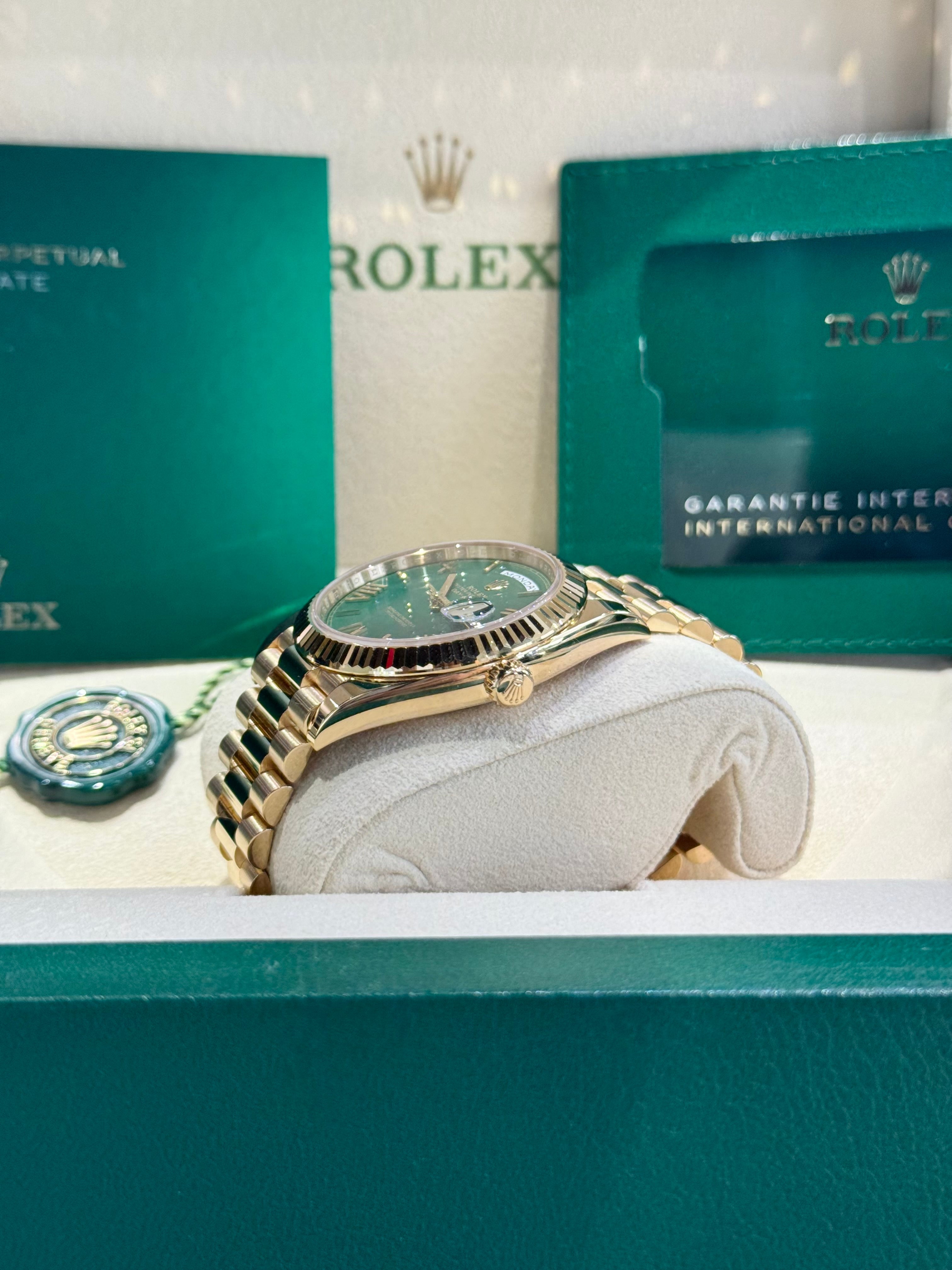 Rolex Day-Date 40 228238 Green Dial Watch