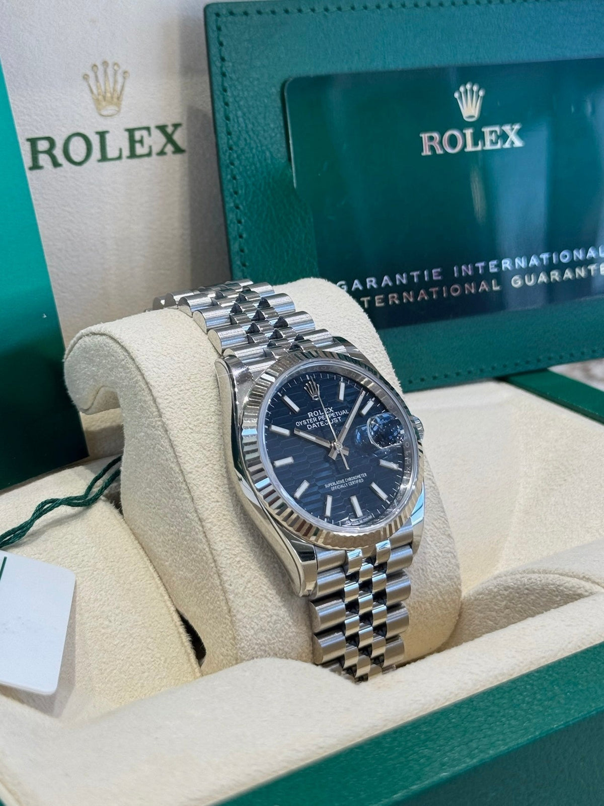 Rolex Datejust 36 126234 Blue Fluted Motif Dial Watch