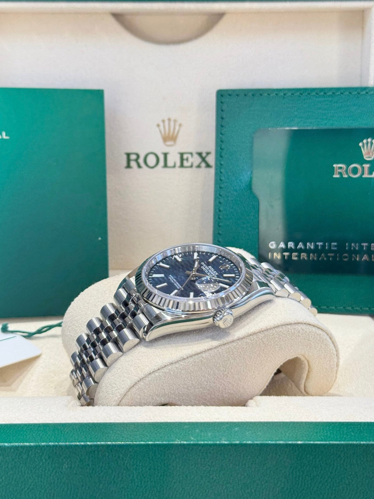 Rolex Datejust 36 126234 Blue Fluted Motif Dial Watch