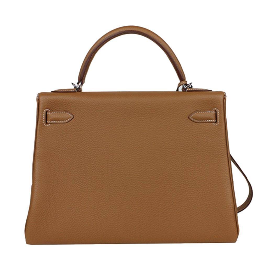 Hermes Kelly 32 Gold Togo Leather Palladium Hardware