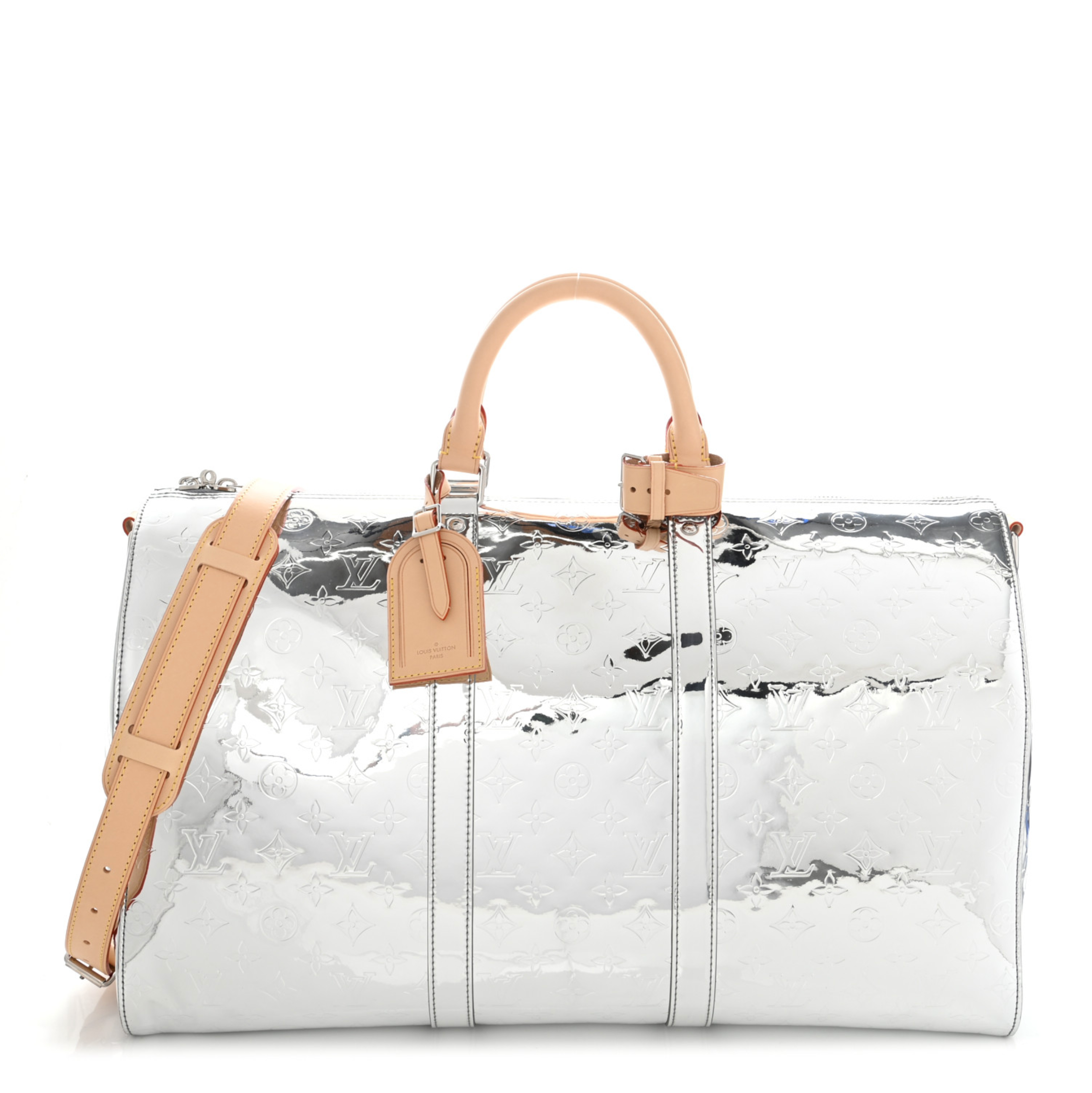 Louis Vuitton Keepall Bandoulière 50 Monogram Mirror Canvas Travel Bag M45886