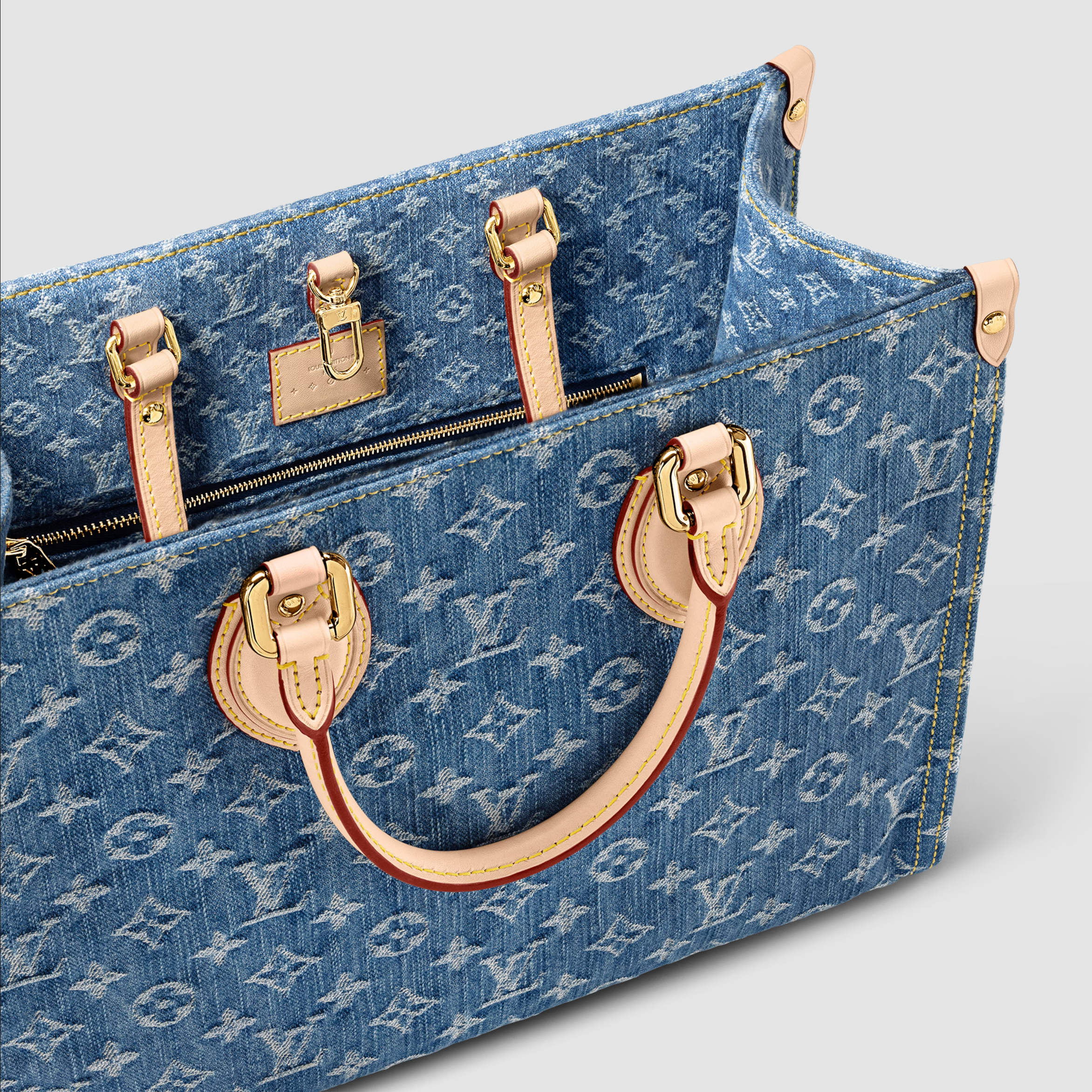 Louis Vuitton OnTheGo MM Monogram Denim Canvas Tote Bag M46871