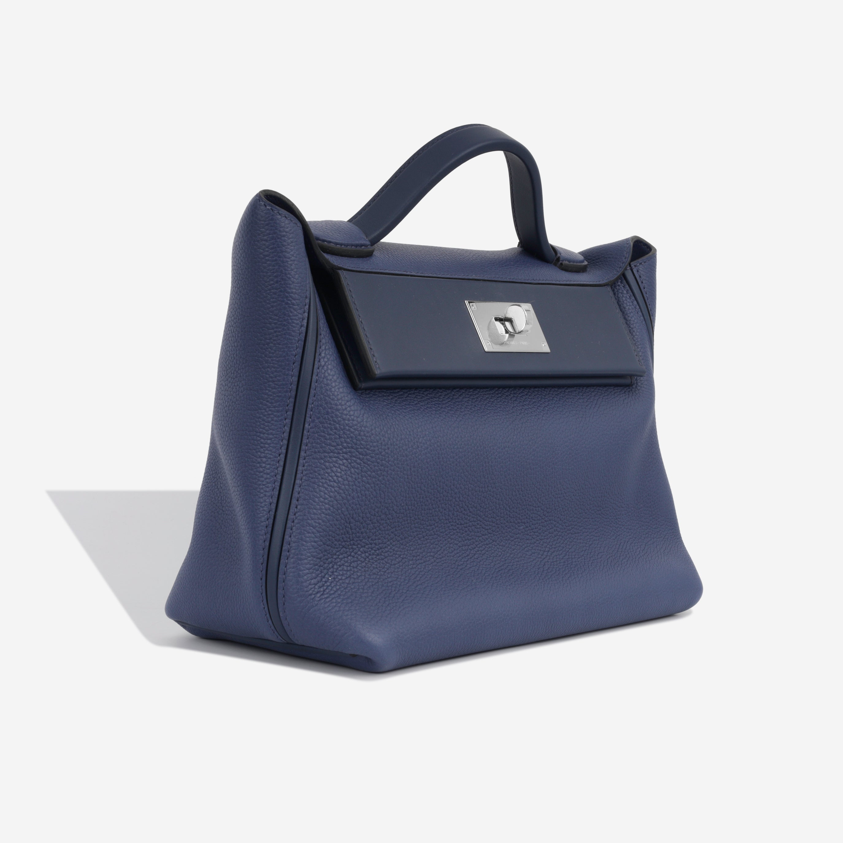 Hermès 24/24 29 Bag in Bleu Marine Togo Leather with Palladium Hardware