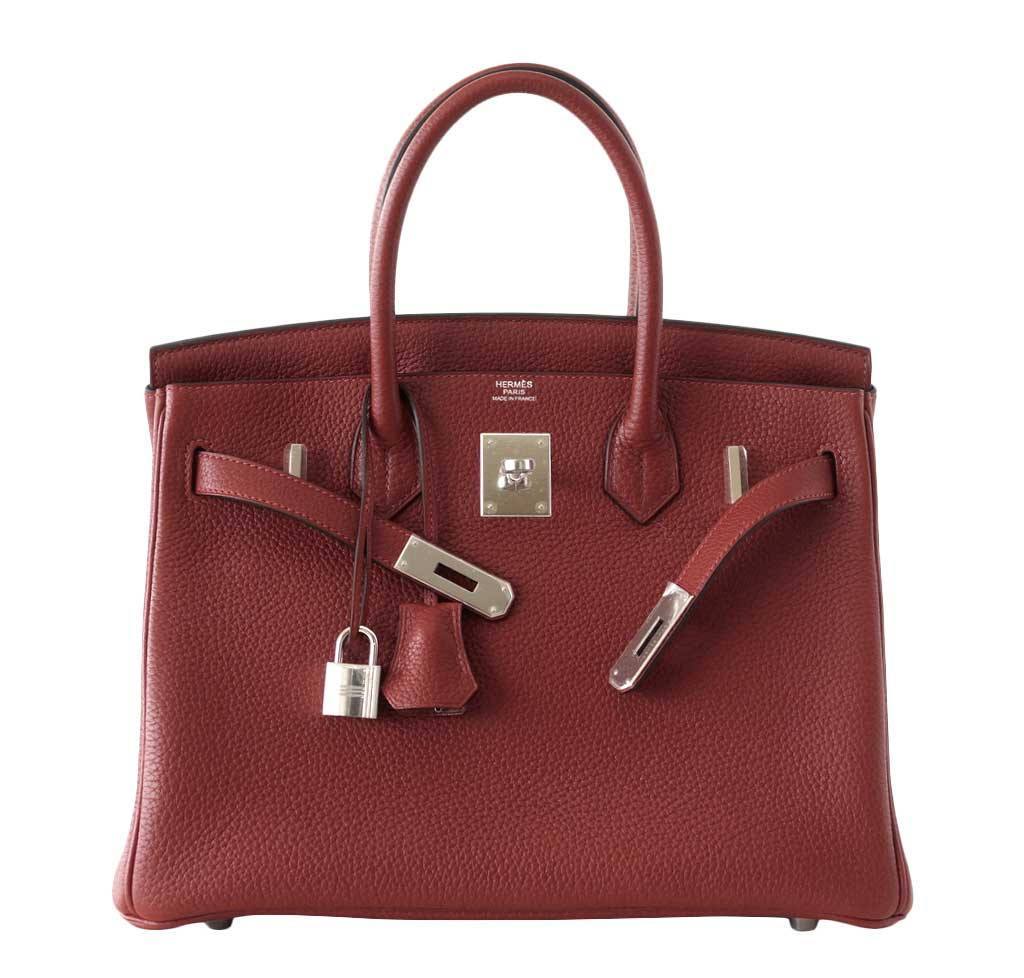 Hermes Birkin 30 Rouge H Togo Leather Palladium Hardware