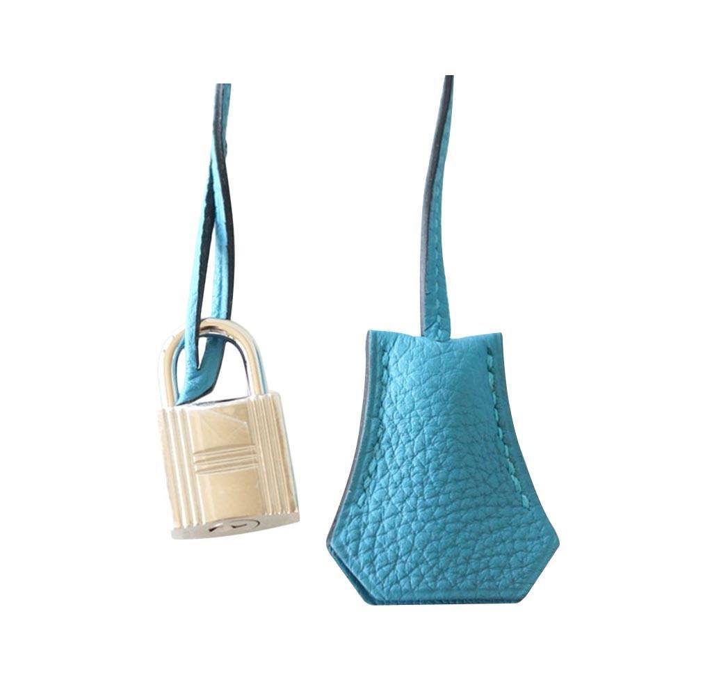 Hermes Birkin 30 Turquoise Togo Leather Palladium Hardware