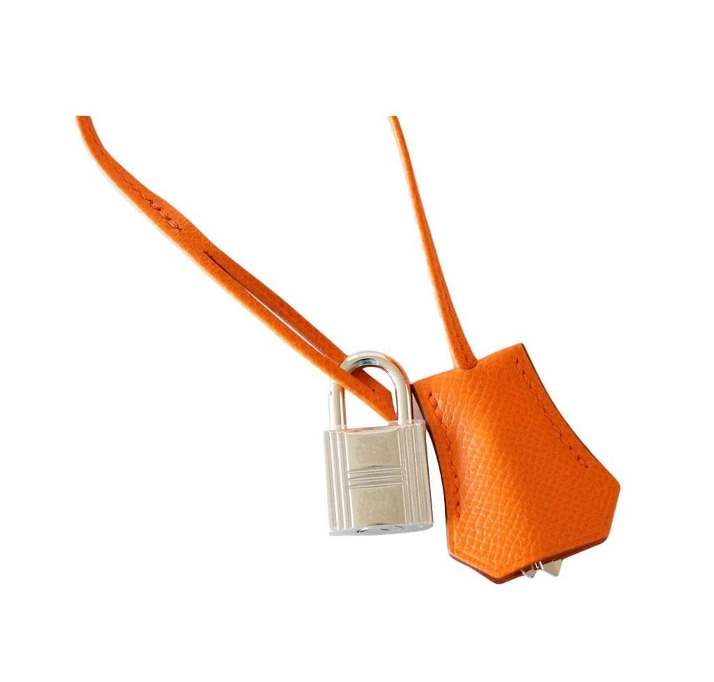 Hermes Birkin 35 Orange Epsom Leather Palladium Hardware