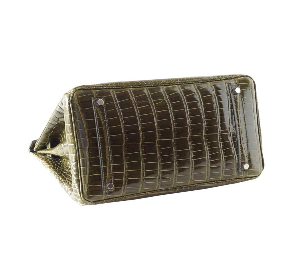 Hermes Birkin 35 Vert Veronese Porosus Crocodile Palladium Hardware