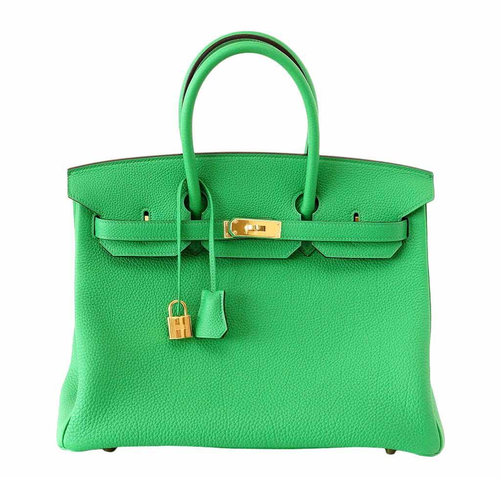Hermes Birkin 35 Bamboo Togo Leather Gold Hardware