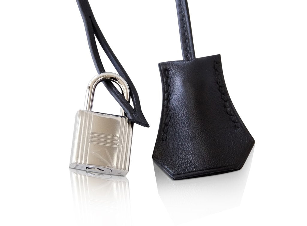 Hermes Kelly 32 Cavalcadour Print Noir Toile de Camp Swift Leather Palladium Hardware