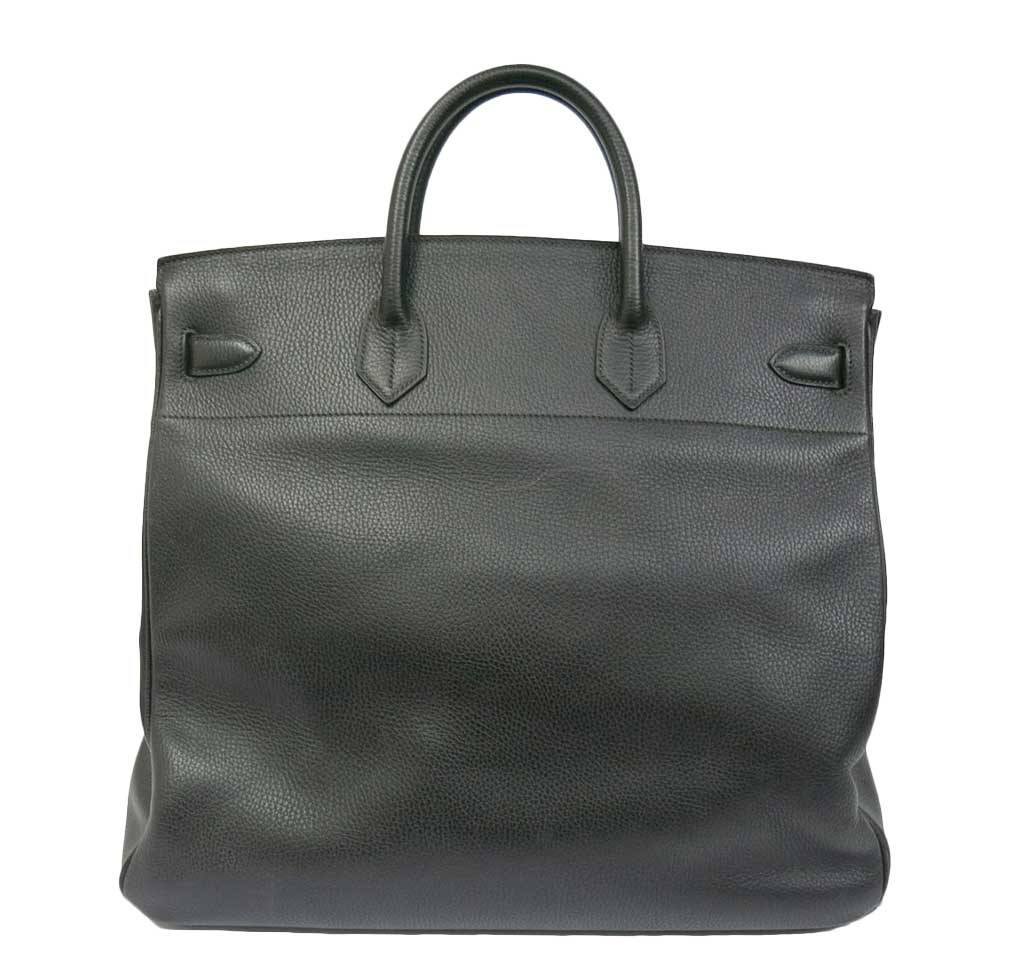 Hermes HAC 45 Black Ardennes Leather Permabrass Hardware