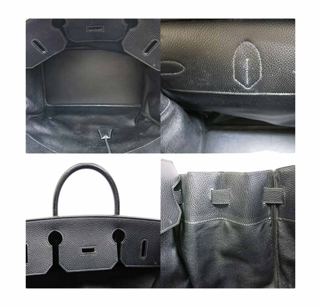 Hermes HAC 45 Black Ardennes Leather Permabrass Hardware