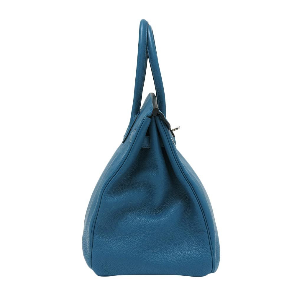 Hermes Birkin 35 Cobalt Togo Leather Palladium Hardware