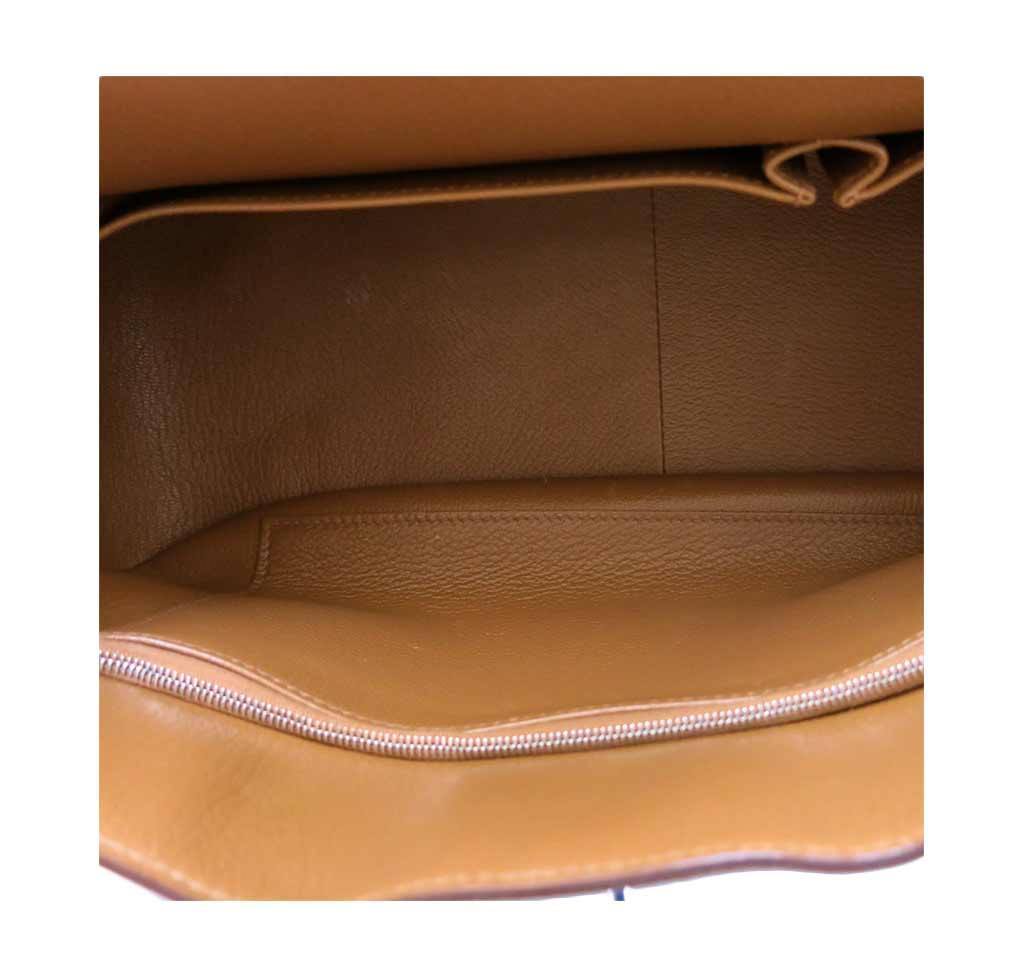 Hermes Jypsiere 34 Gold Taurillon Leather Palladium Hardware