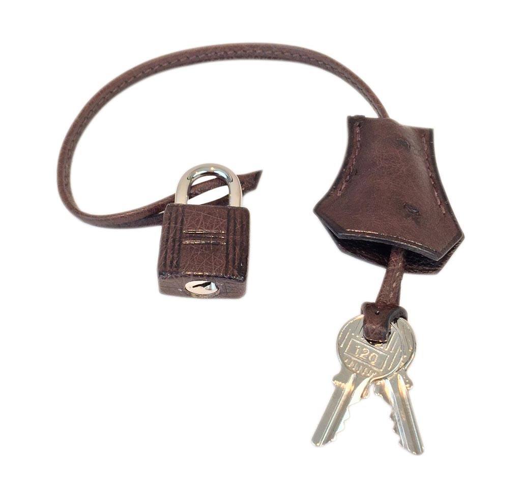 Hermes Birkin 35 Marron Fonce Ostrich Palladium Hardware