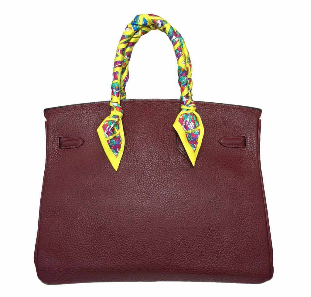 Hermes Birkin 35 Sienne Togo Leather Palladium Hardware