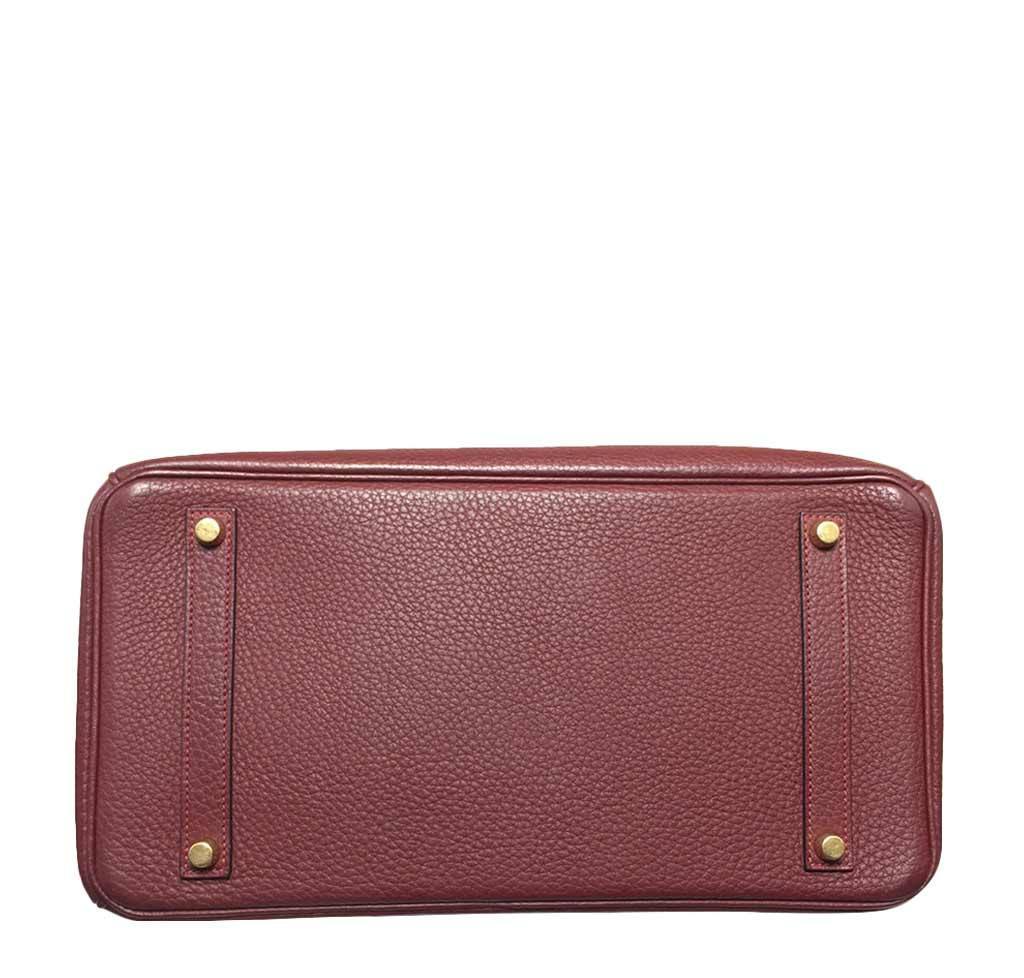 Hermes Birkin 35 Sienne Togo Leather Palladium Hardware