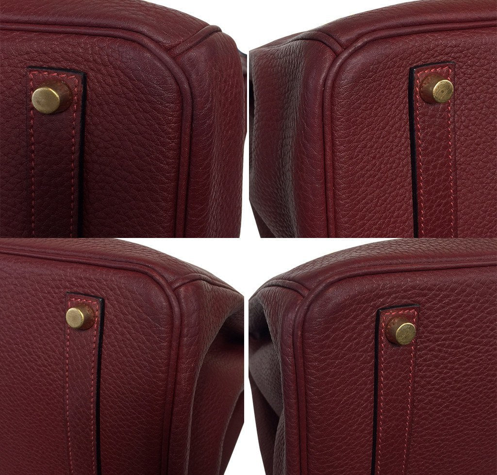 Hermes Birkin 35 Sienne Togo Leather Palladium Hardware