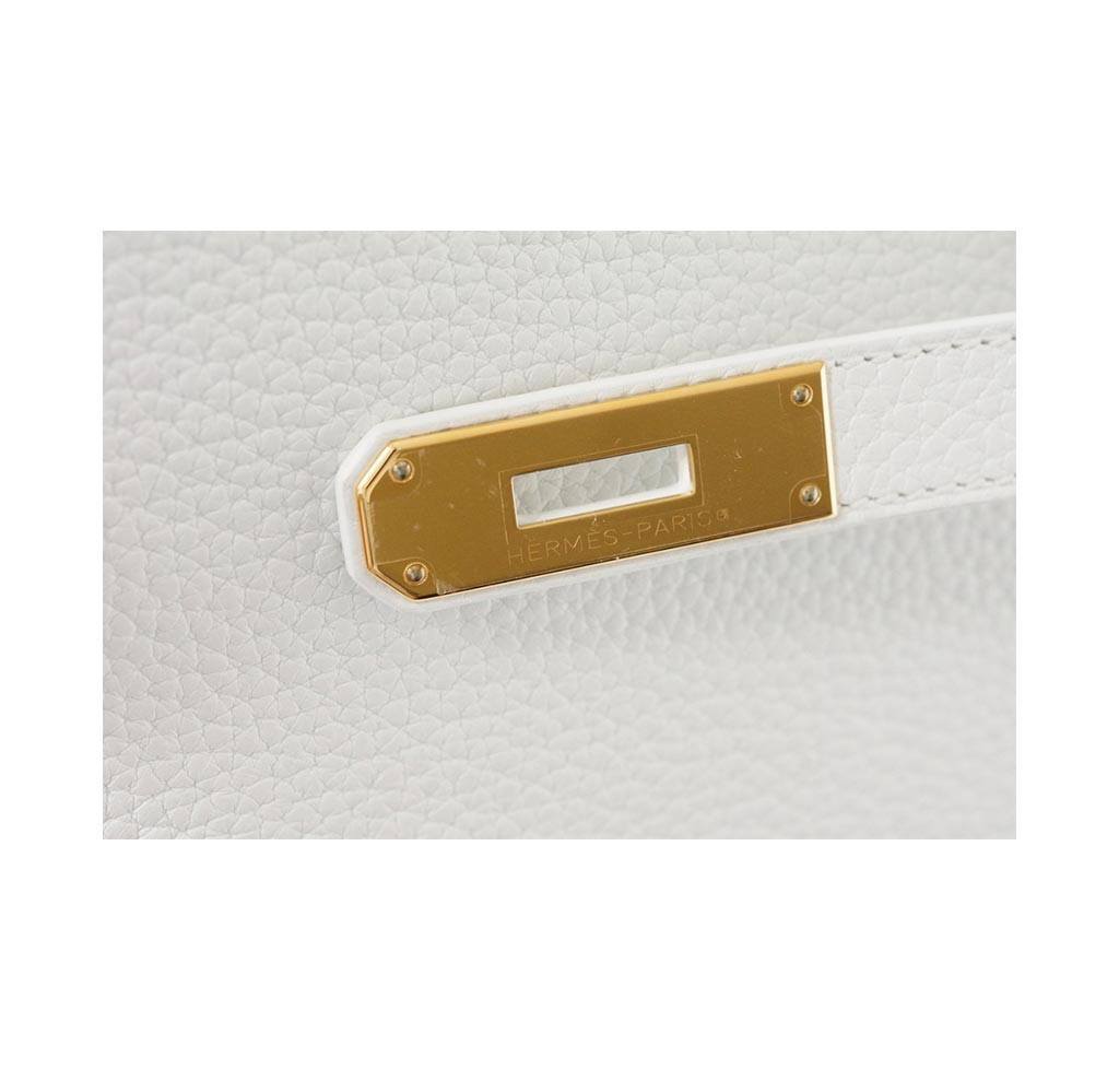 Hermes Birkin 35 Snow White Togo Leather Gold Hardware