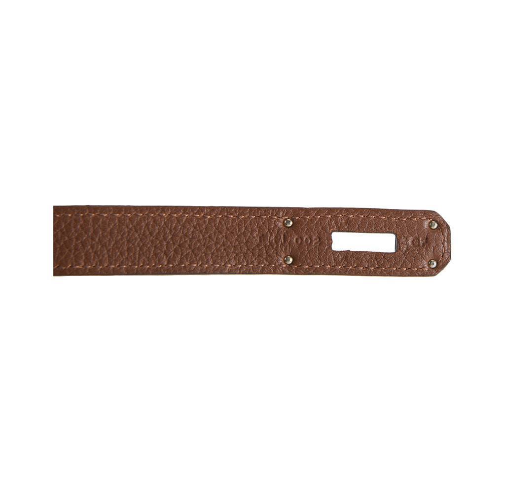 Hermes Kelly Grizzly 32 Fauve Gold Suede Togo Leather Palladium Hardware