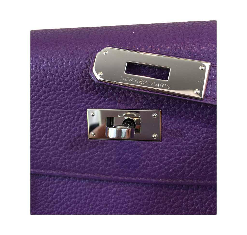 Hermes Kelly 35 Ultraviolet Togo Leather Palladium Hardware
