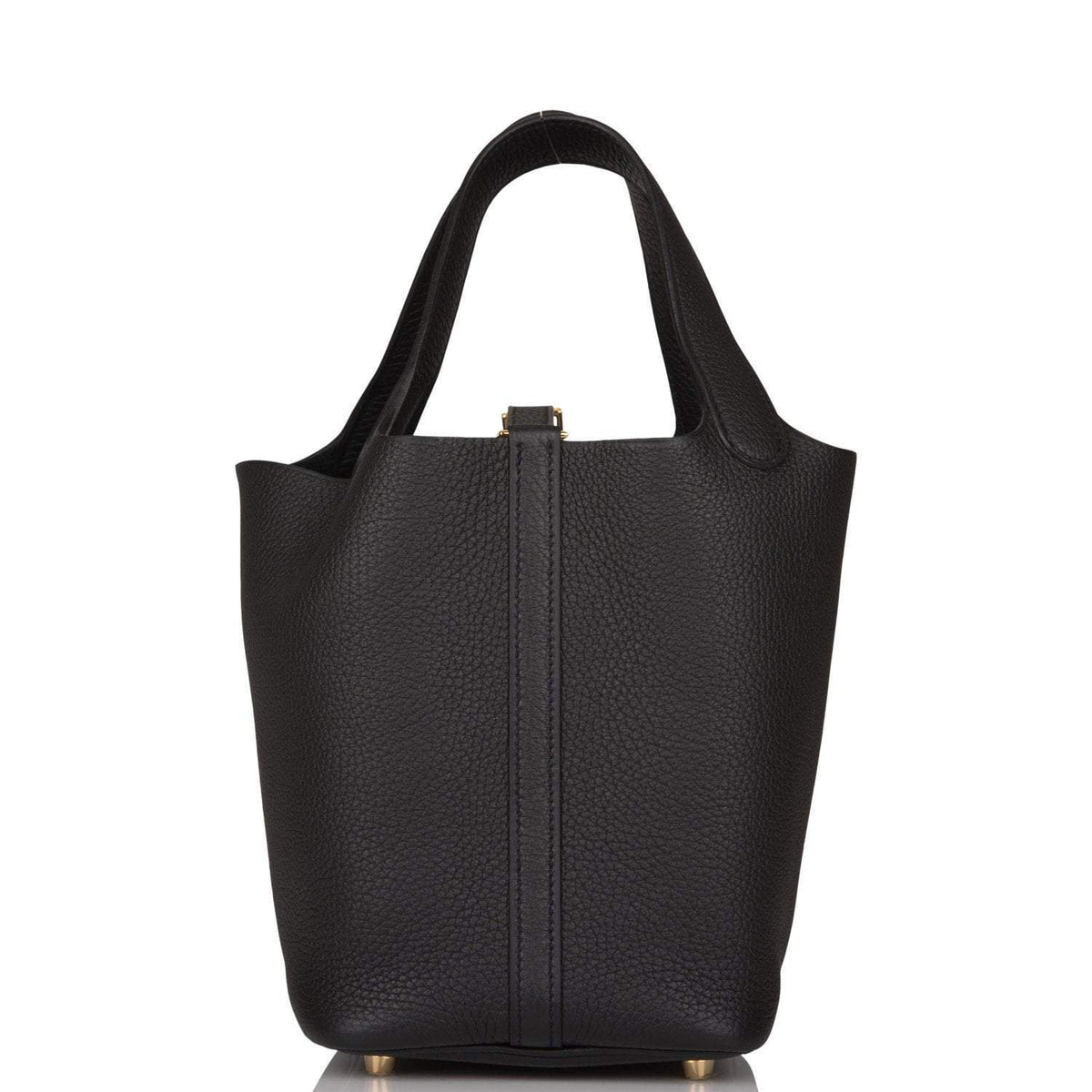 Hermes Picotin Lock 18 cm Black Clemence Leather Gold Hardware