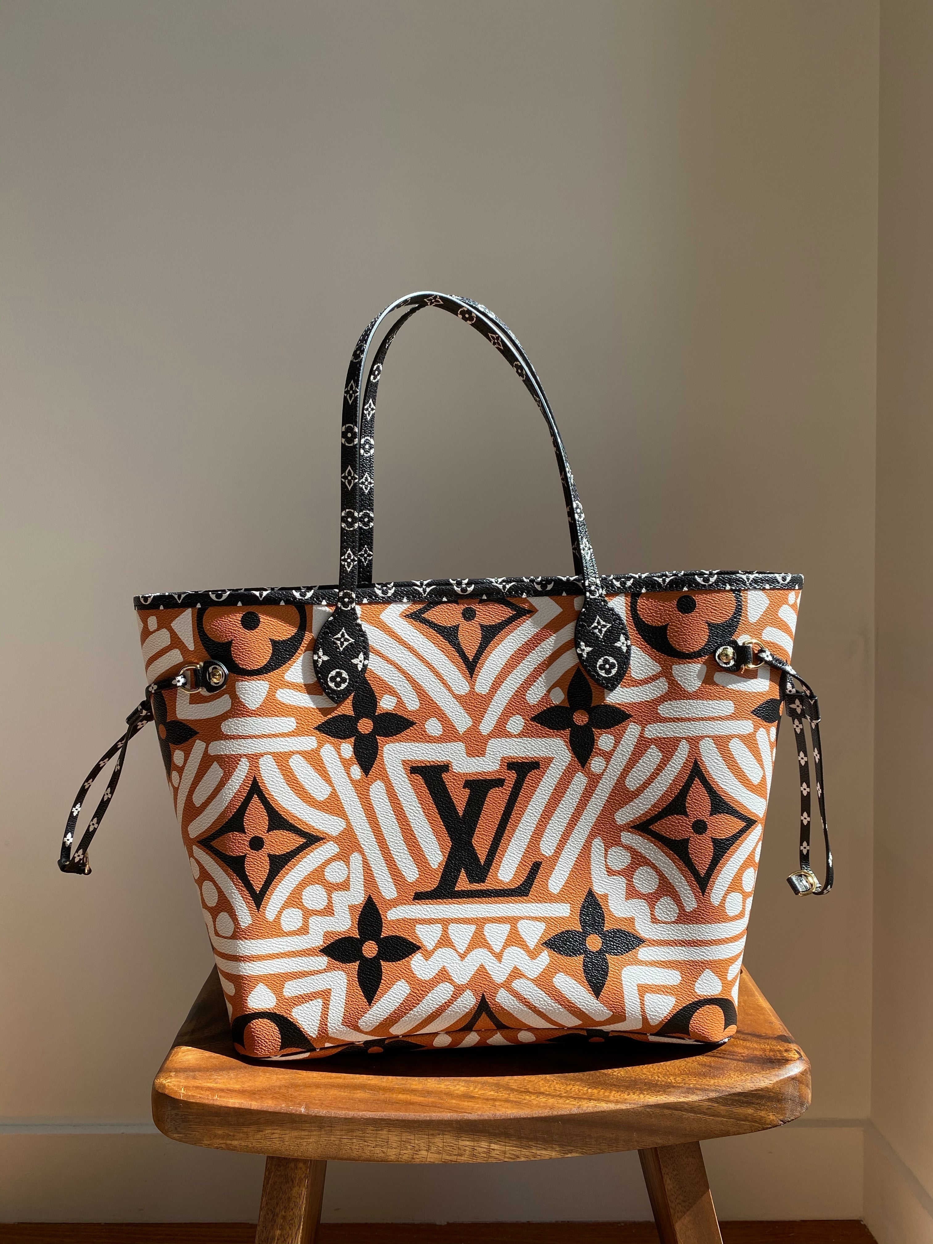 Louis Vuitton LV Crafty Neverfull MM Monogram Canvas M56584 Caramel Cream