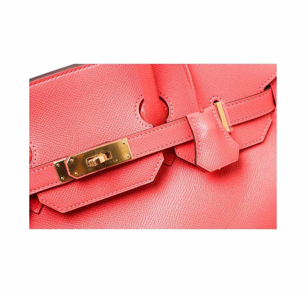 Hermes Birkin 35 Rouge Pivoine Epsom Leather Gold Hardware