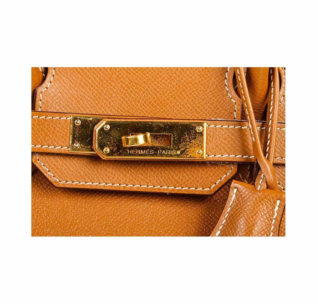Hermes Birkin 30 Gold Epsom Leather Gold Hardware