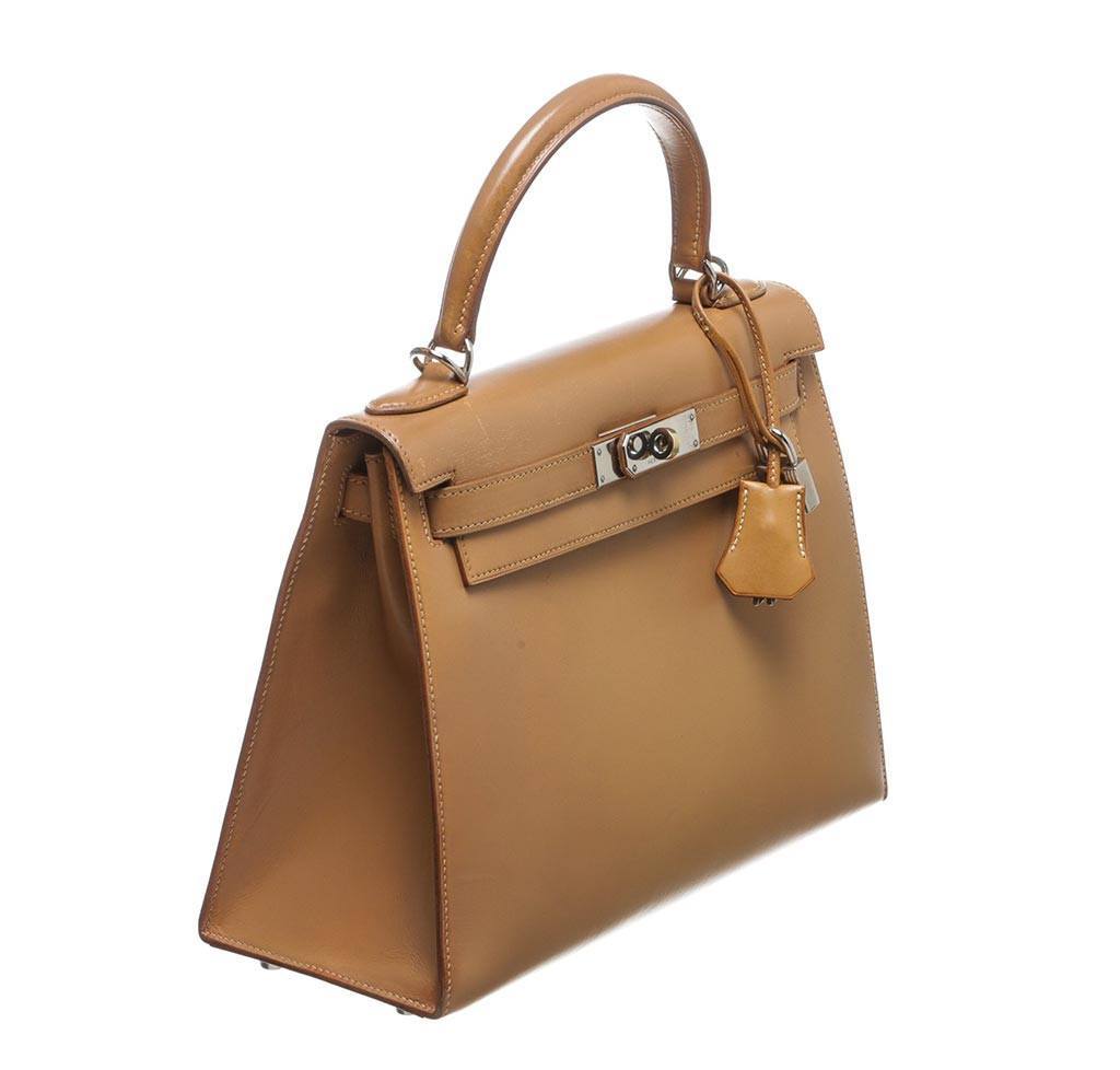 Hermes Kelly 32 Gold Natural Leather Gold Hardware