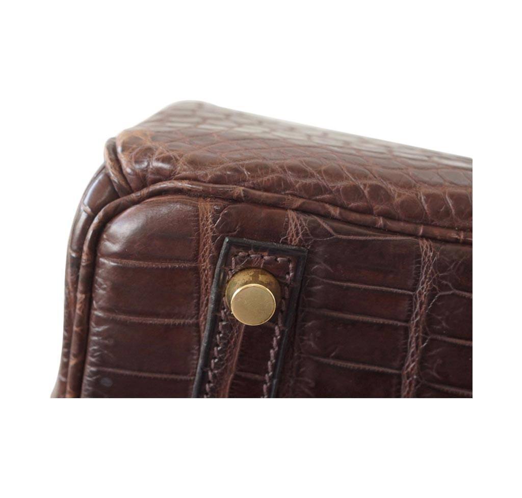 Hermes Birkin 30 Matte Havane Niloticus Crocodile Gold Hardware