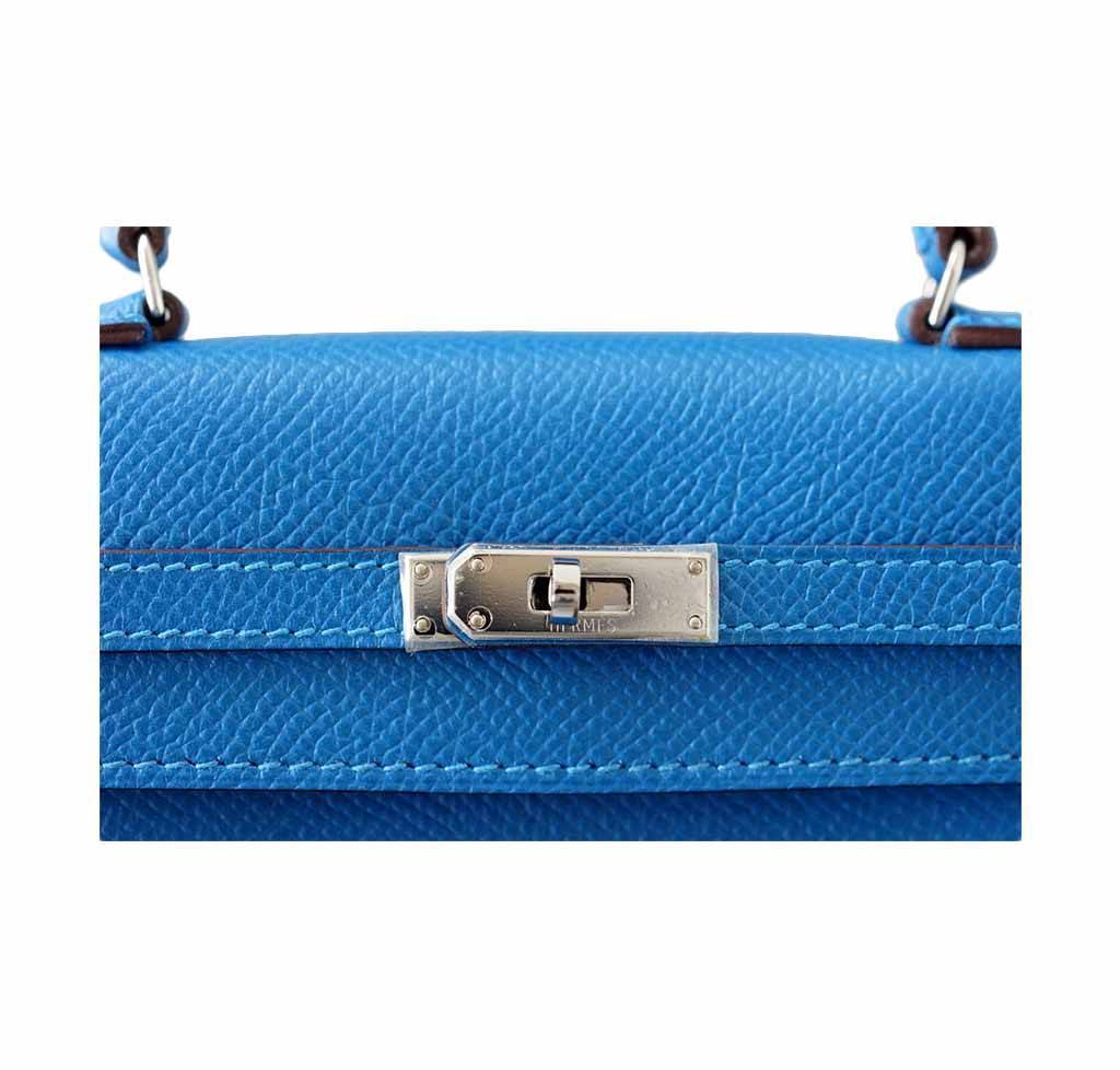 Hermes Tiny Kelly Mykonos Special Order Limited Edition Epsom Leather Palladium Hardware
