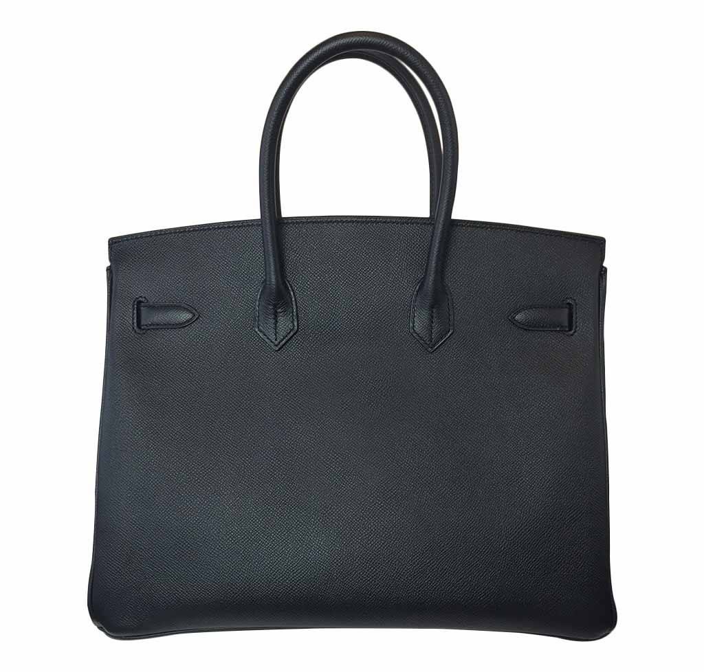 Hermes Birkin 35 Black Epsom Leather Gold Hardware