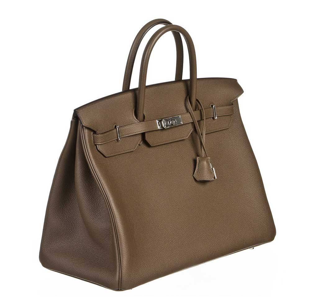 Hermes Birkin 40 Taupe Togo Leather Palladium Hardware