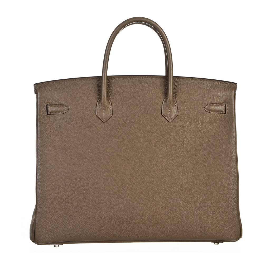 Hermes Birkin 40 Taupe Togo Leather Palladium Hardware