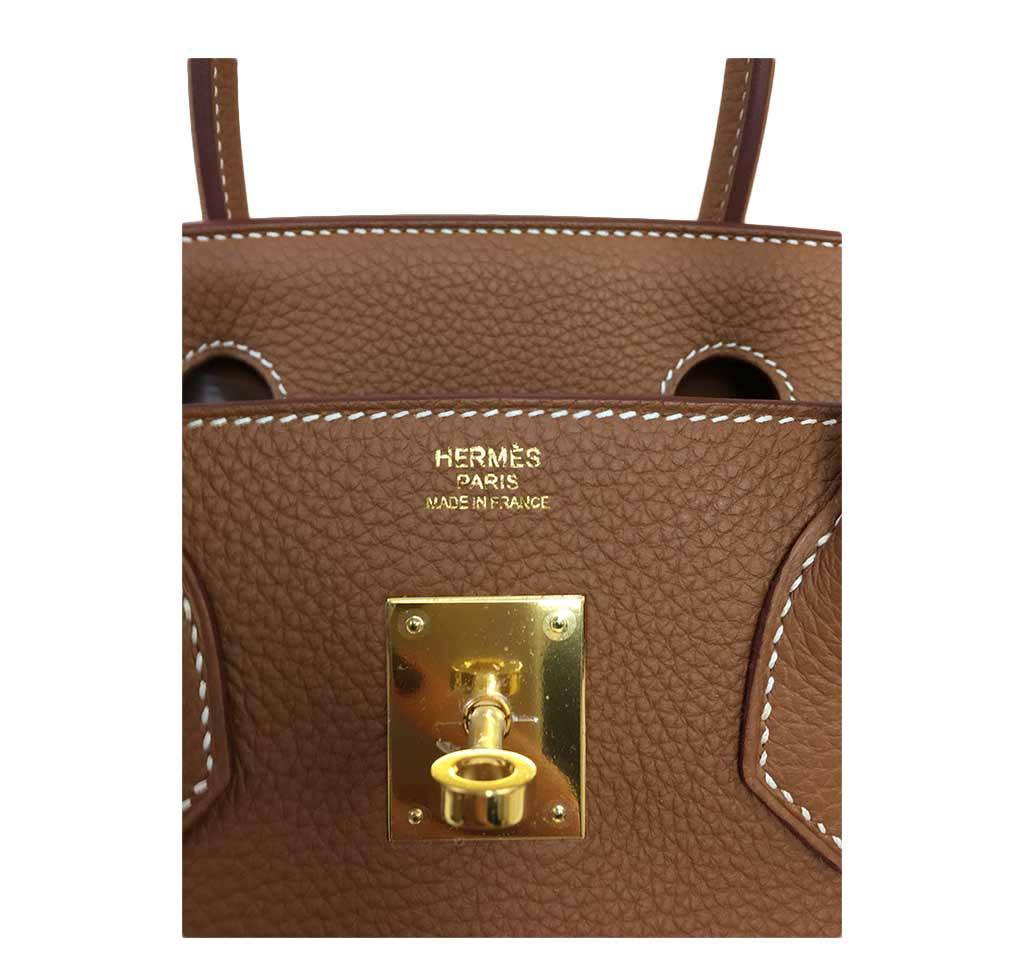 Hermes Birkin 30 Gold Togo Leather Gold Hardware