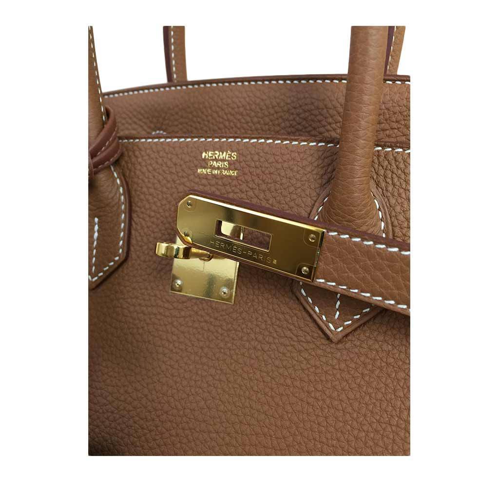 Hermes Birkin 30 Gold Togo Leather Gold Hardware