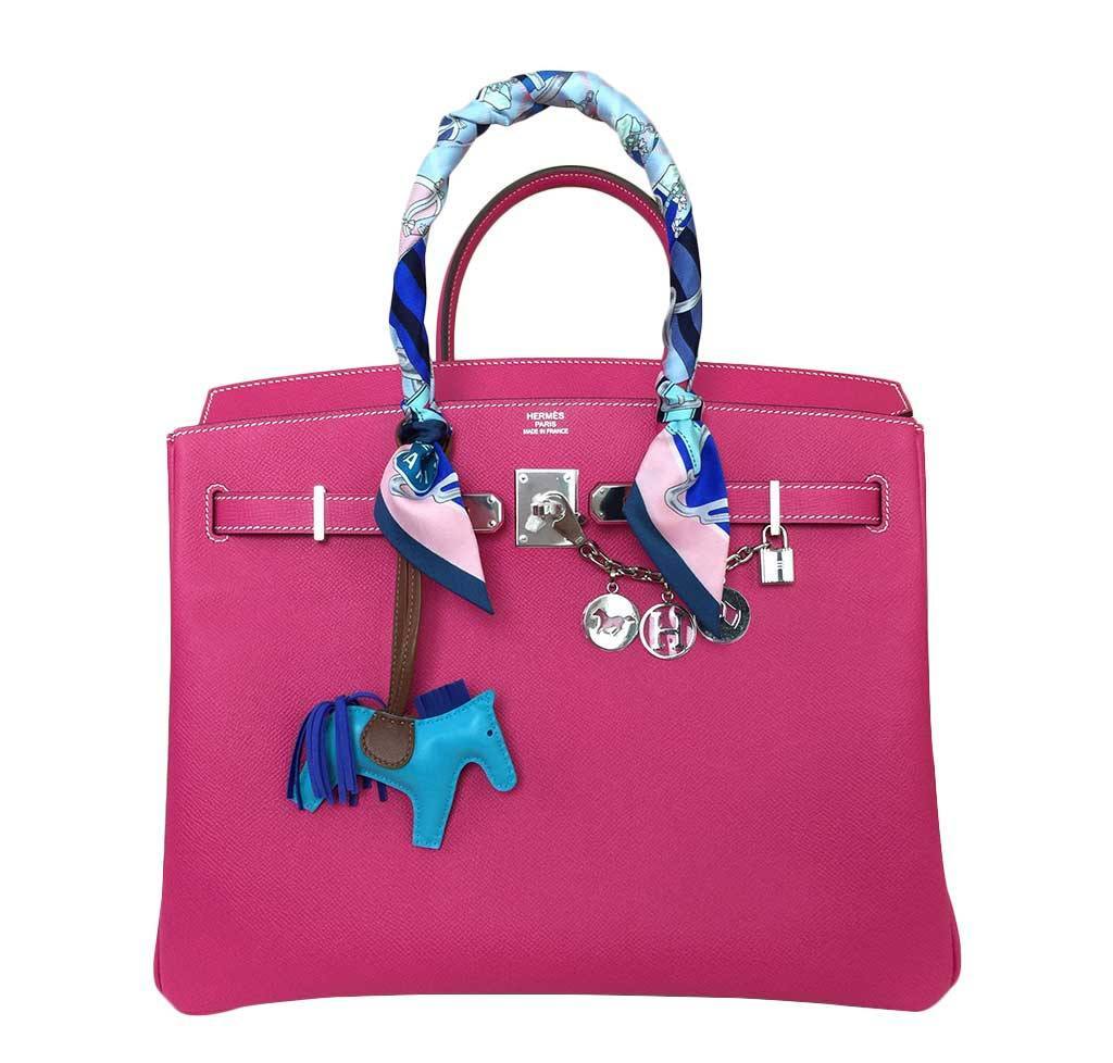Hermes Birkin 35 Rose Tyrien Epsom Leather Palladium Hardware