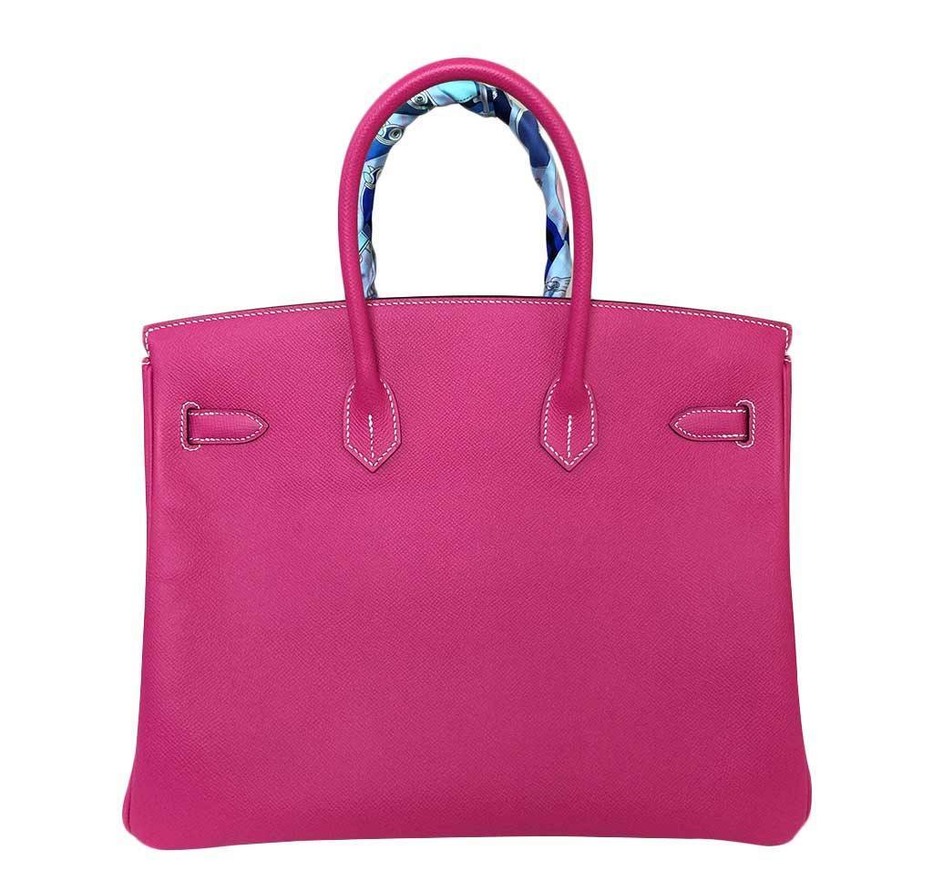 Hermes Birkin 35 Rose Tyrien Epsom Leather Palladium Hardware
