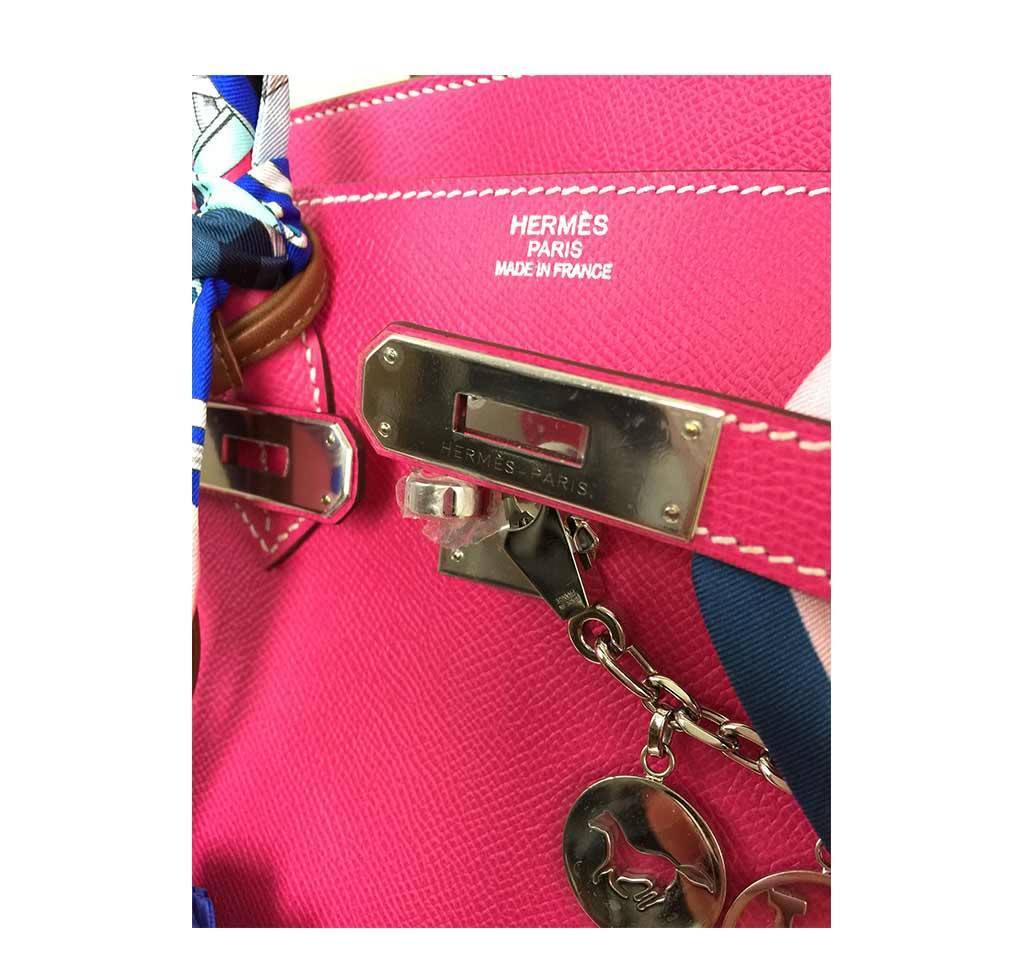Hermes Birkin 35 Rose Tyrien Epsom Leather Palladium Hardware