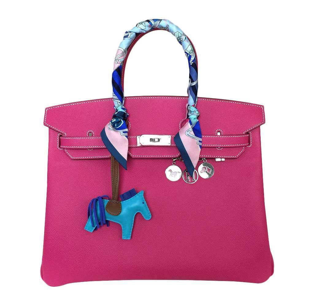 Hermes Birkin 35 Rose Tyrien Epsom Leather Palladium Hardware