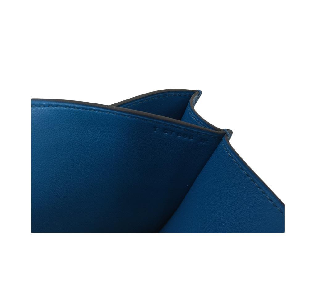 Hermes Constance 18 Blue Izmir Epsom Leather Palladium Hardware